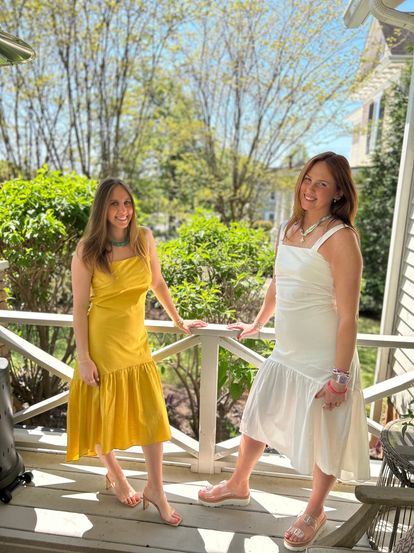 Back Tied Sleeveless Maxi Dress in Off White