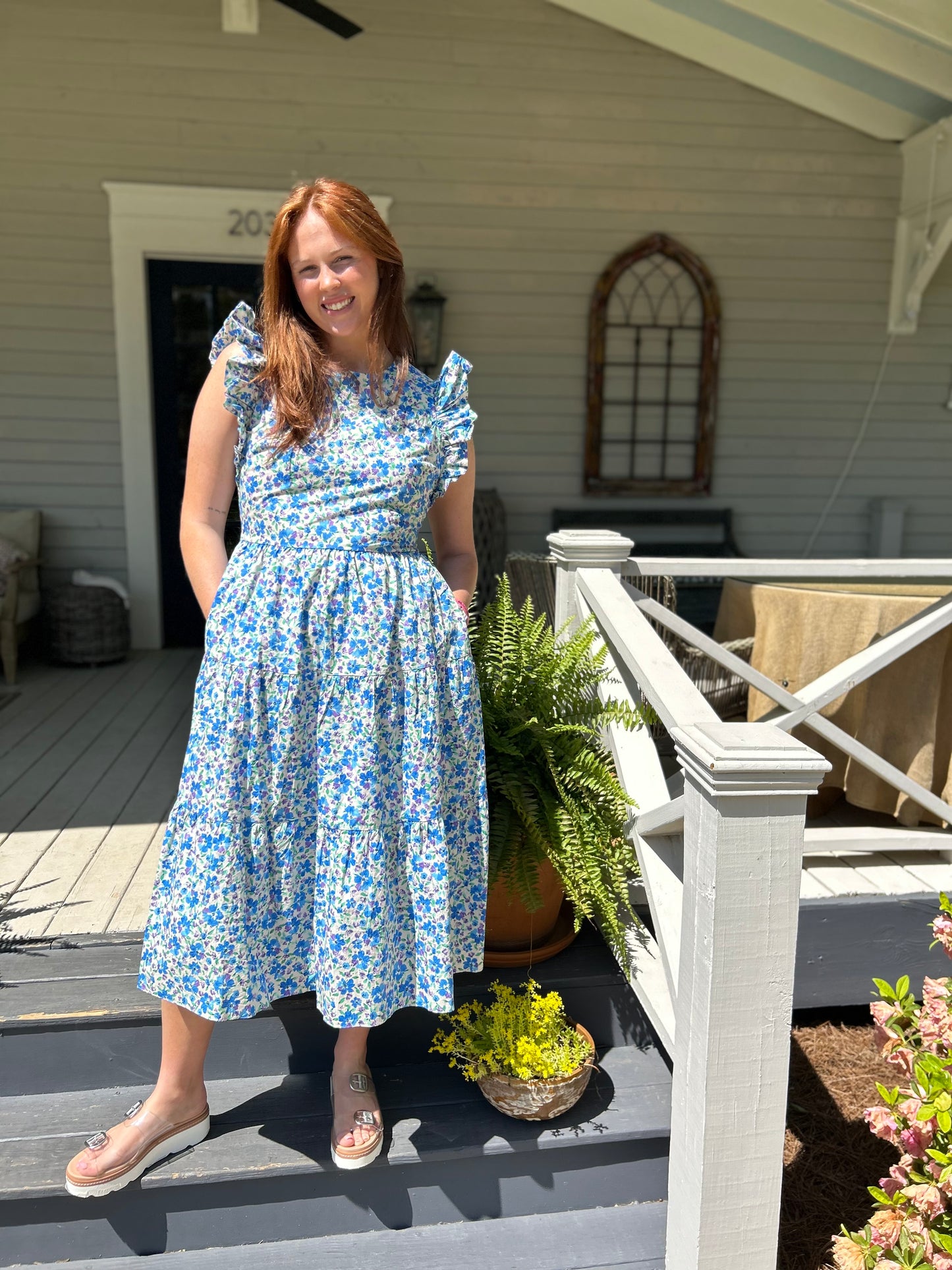 Blue Floral Dress