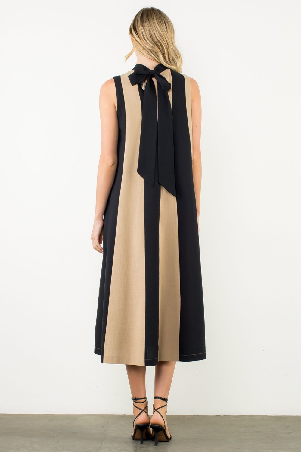 Sleeveless Colorblock Maxi Dress