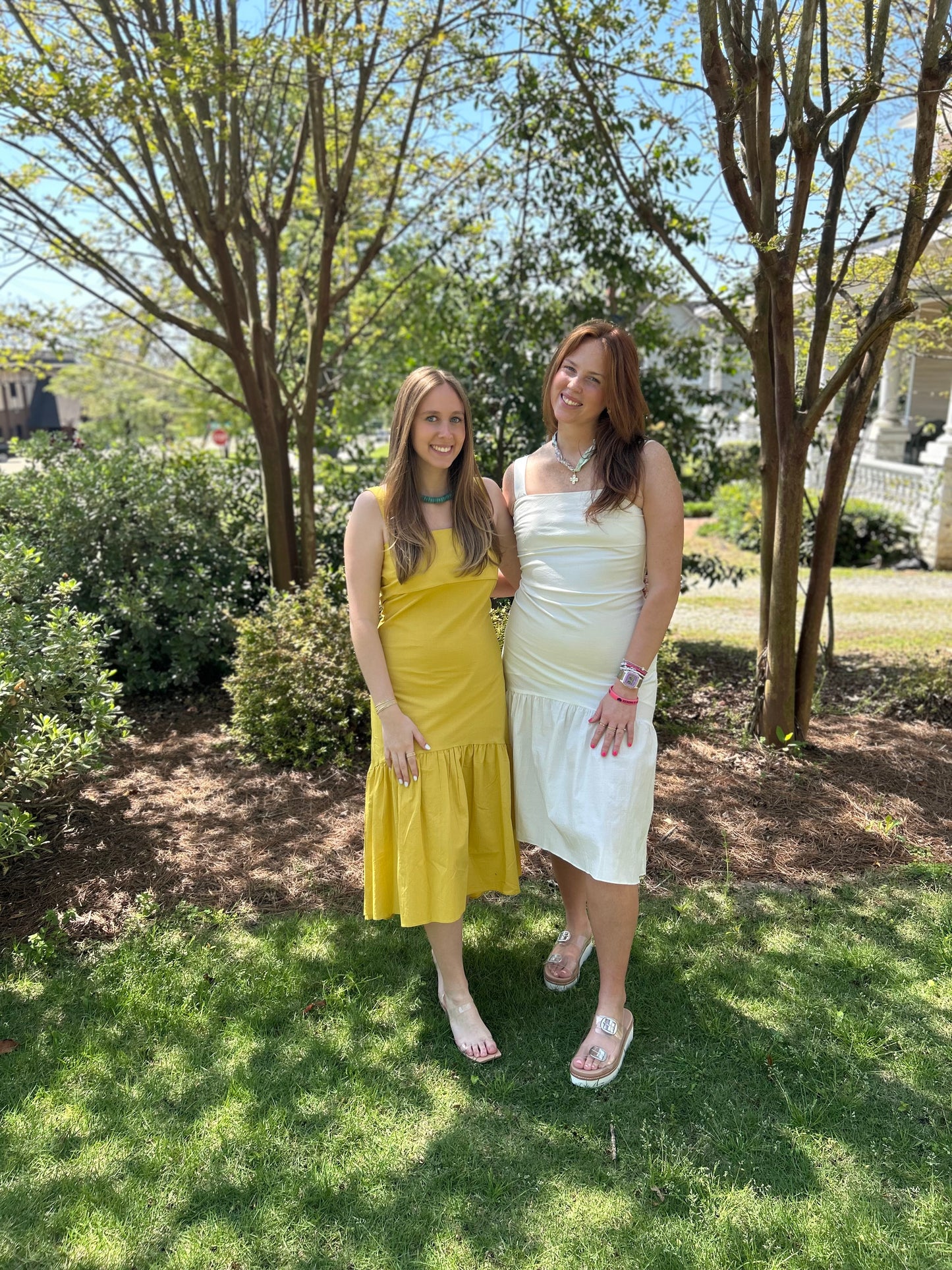 Back Tied Sleeveless Maxi Dress in Off White