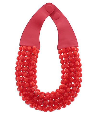 Agate Ball Beaded Necklace