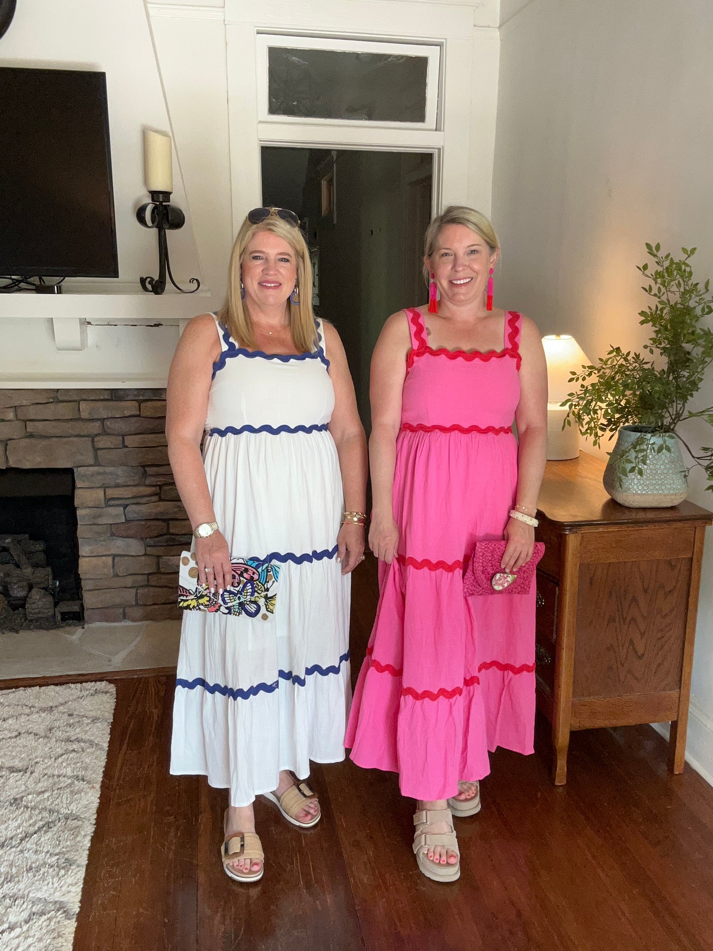 Ric Rac trim tiered dress