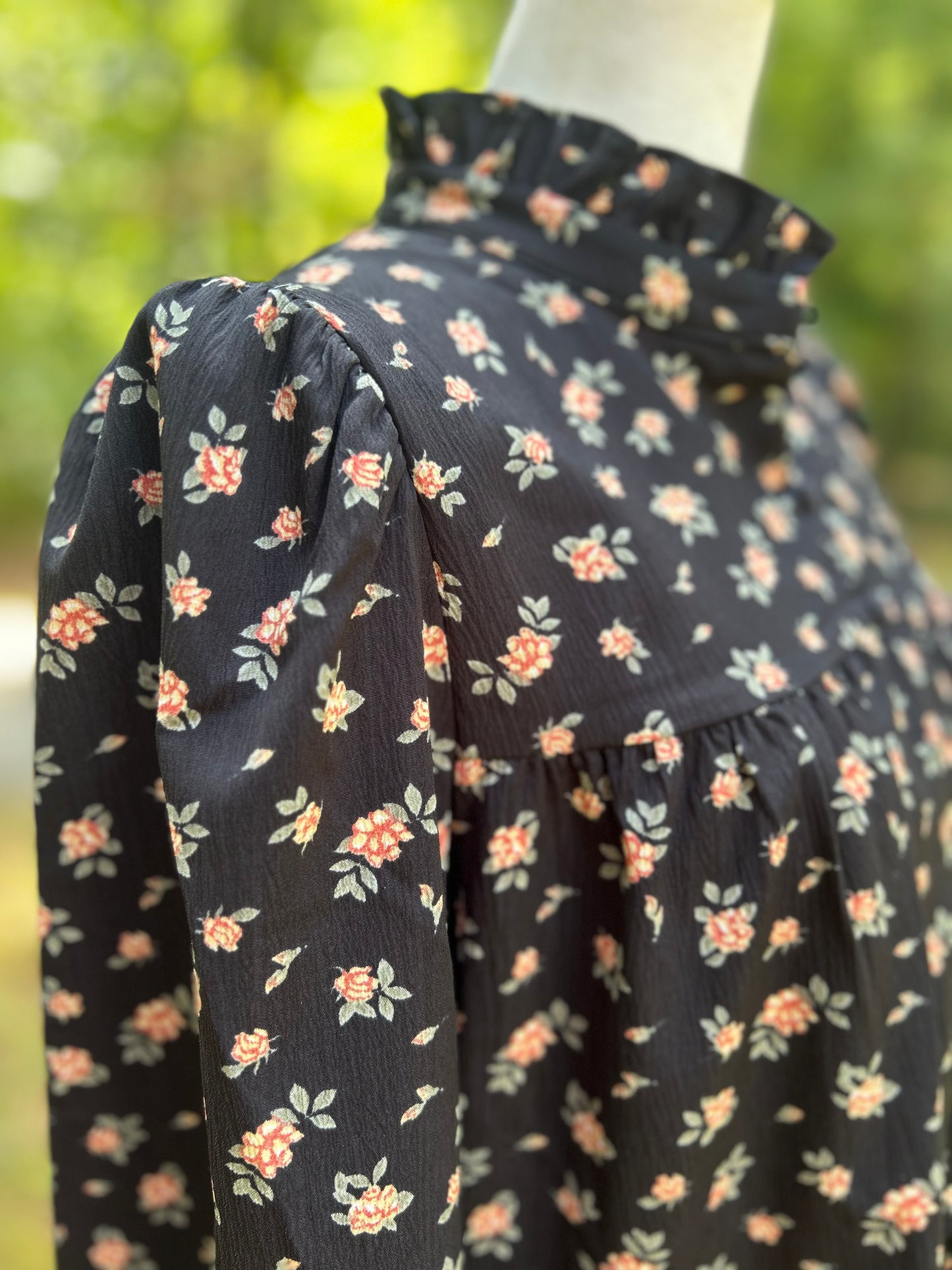 Black floral dress