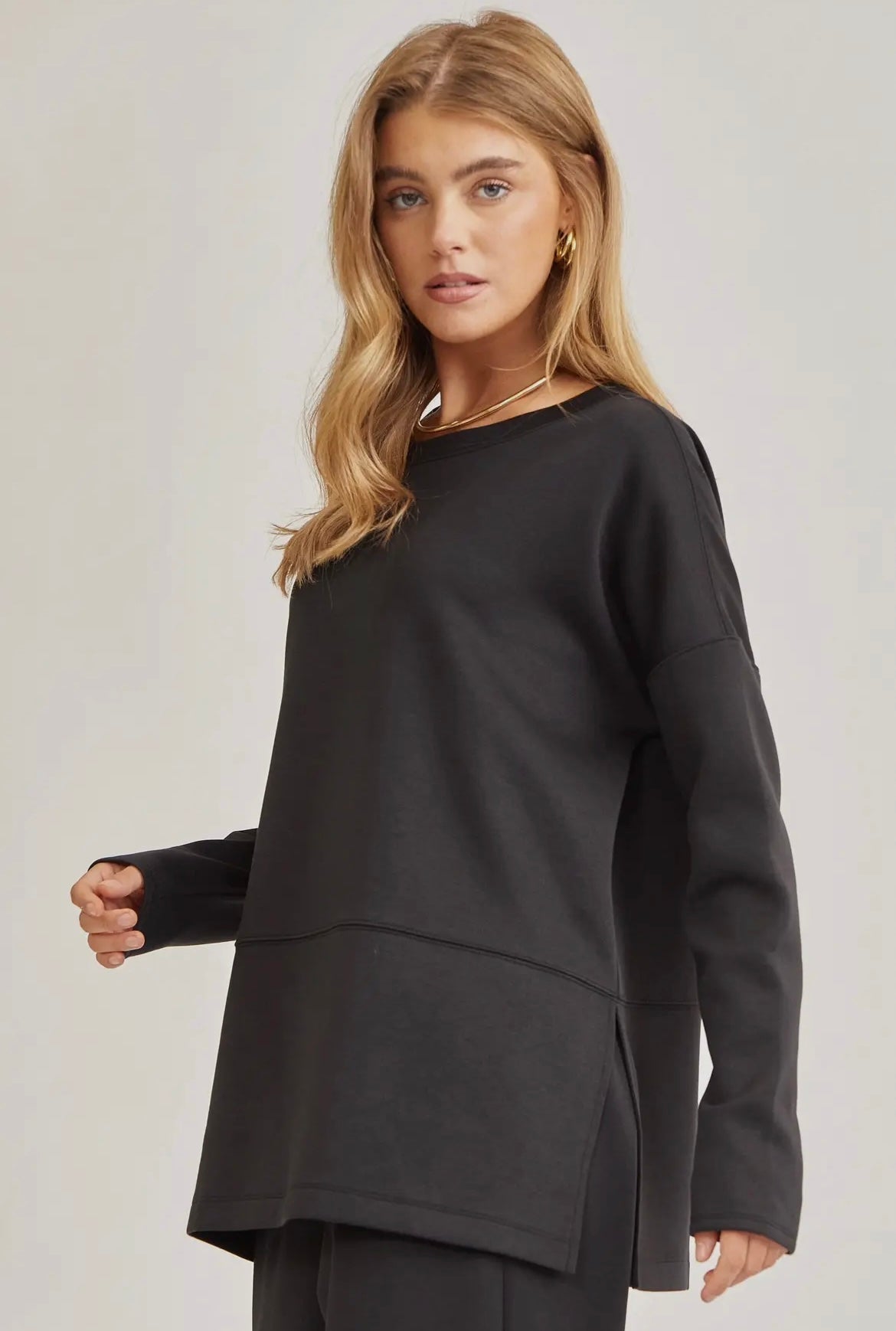 Tunic Top + Straight Pants
Modal Set