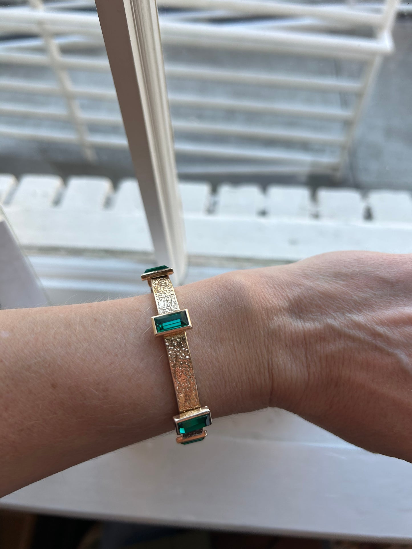 Emerald green bracelet