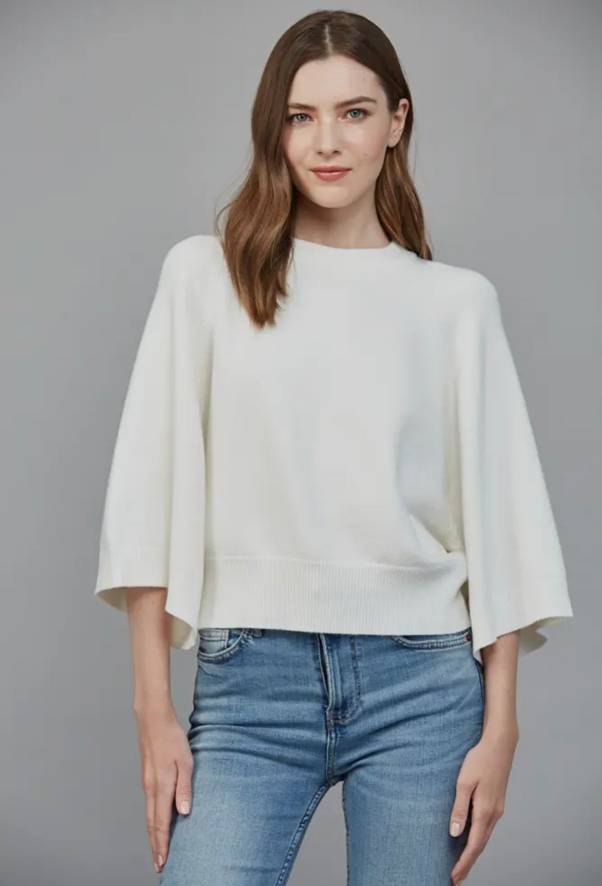 Raglan Sleeve Crew Neck Sweater