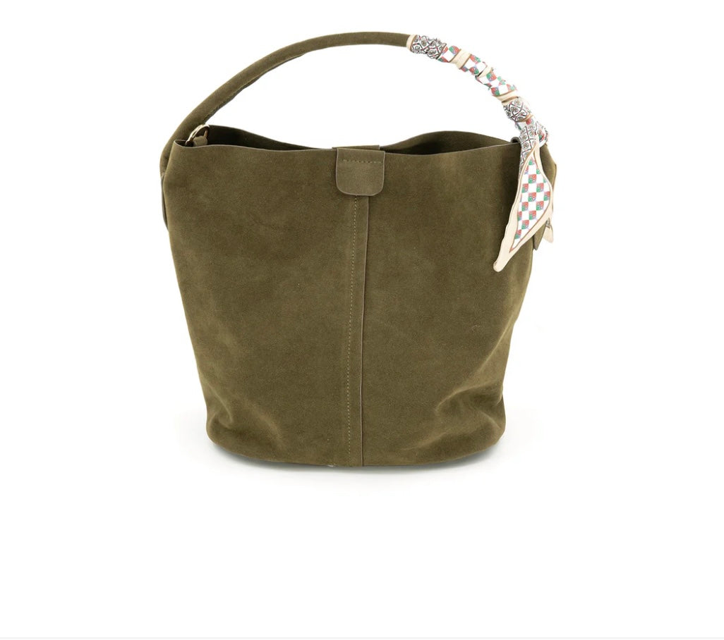 Suede Bucket Bag