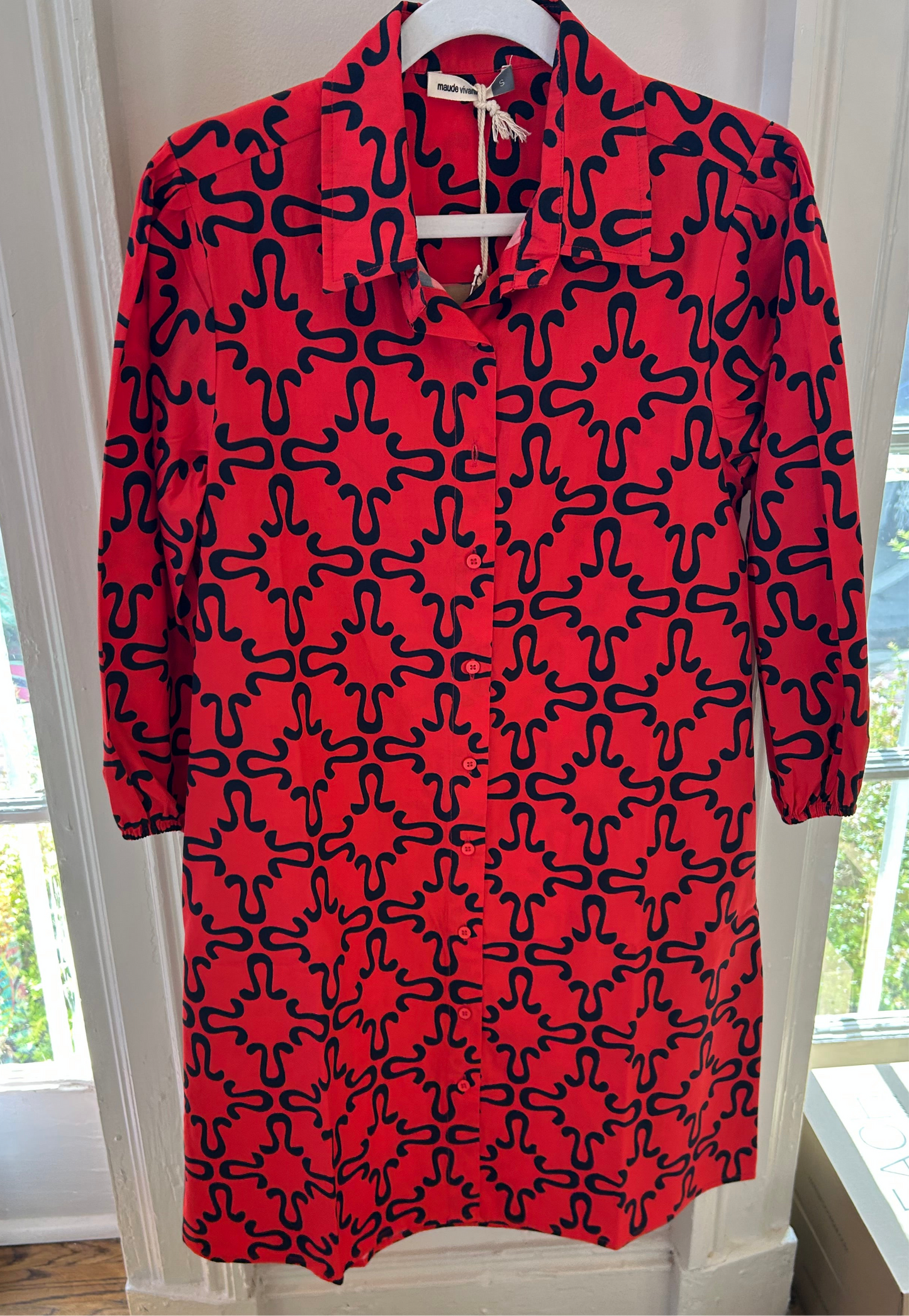 Ava Dress - Red + Black