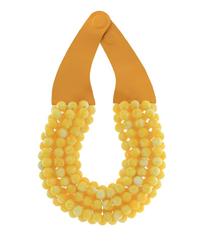 Agate Ball Beaded Necklace