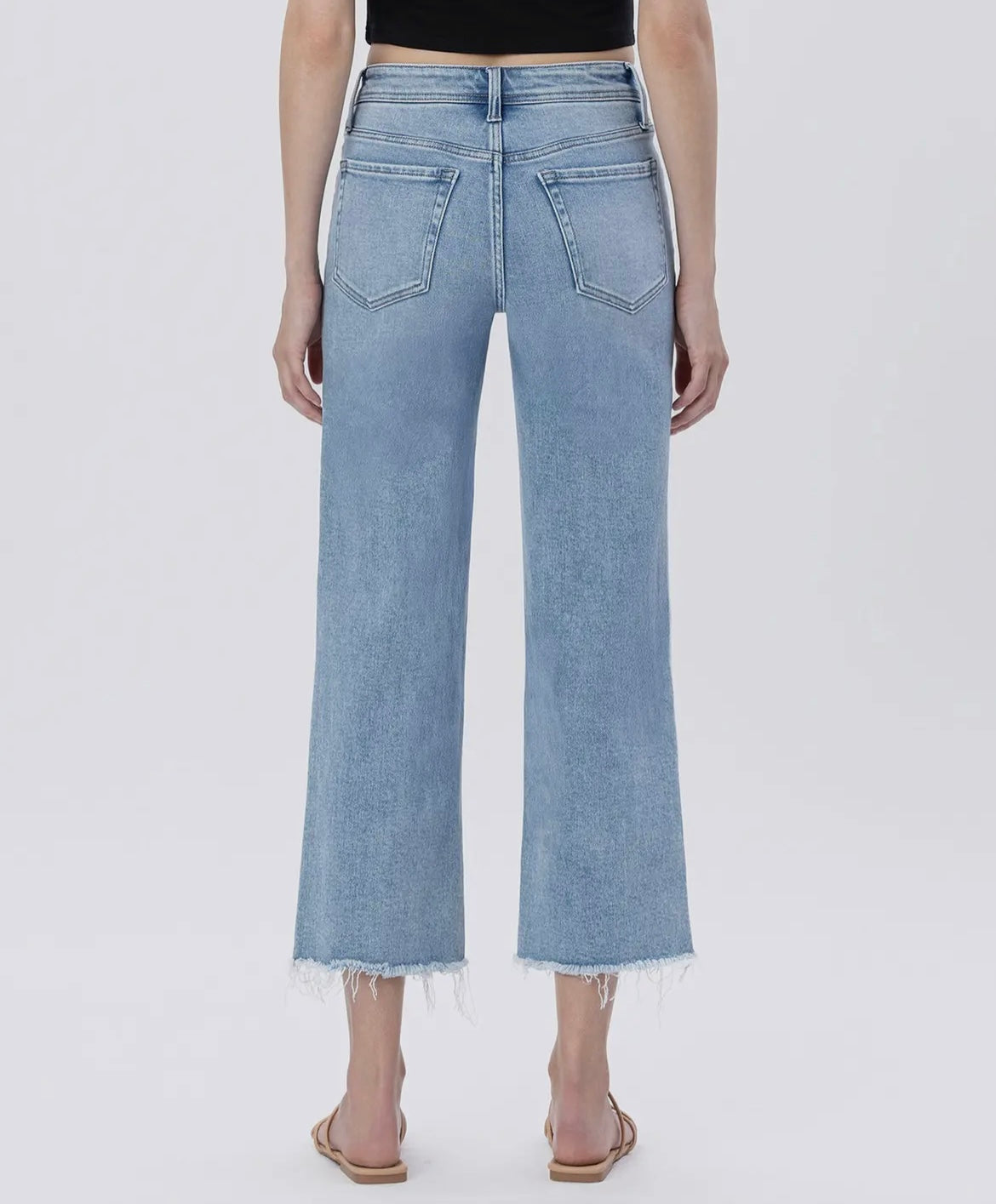 High Rise Crop Slim Wide Leg
Jeans