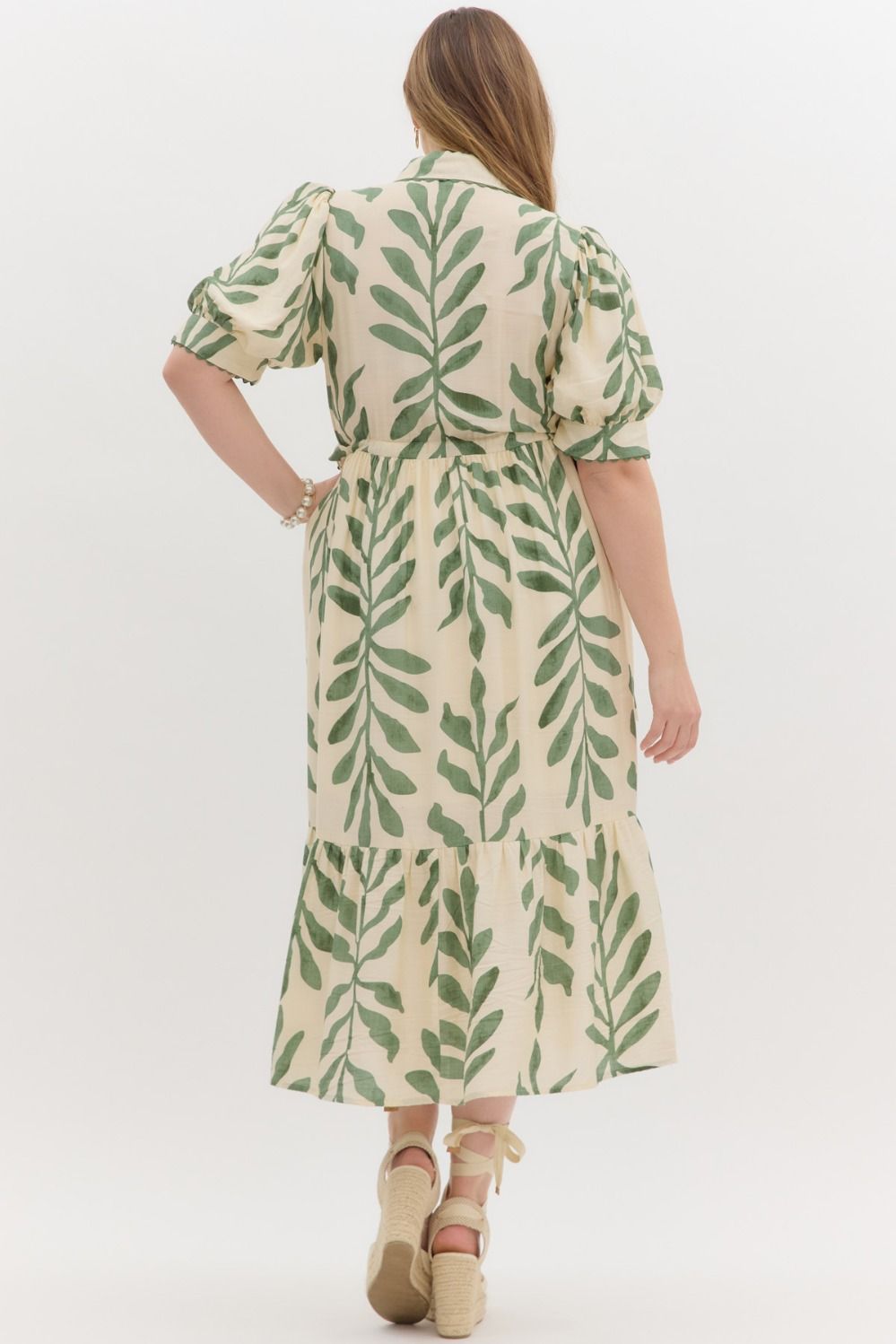 Botanical print midi dress - Plus