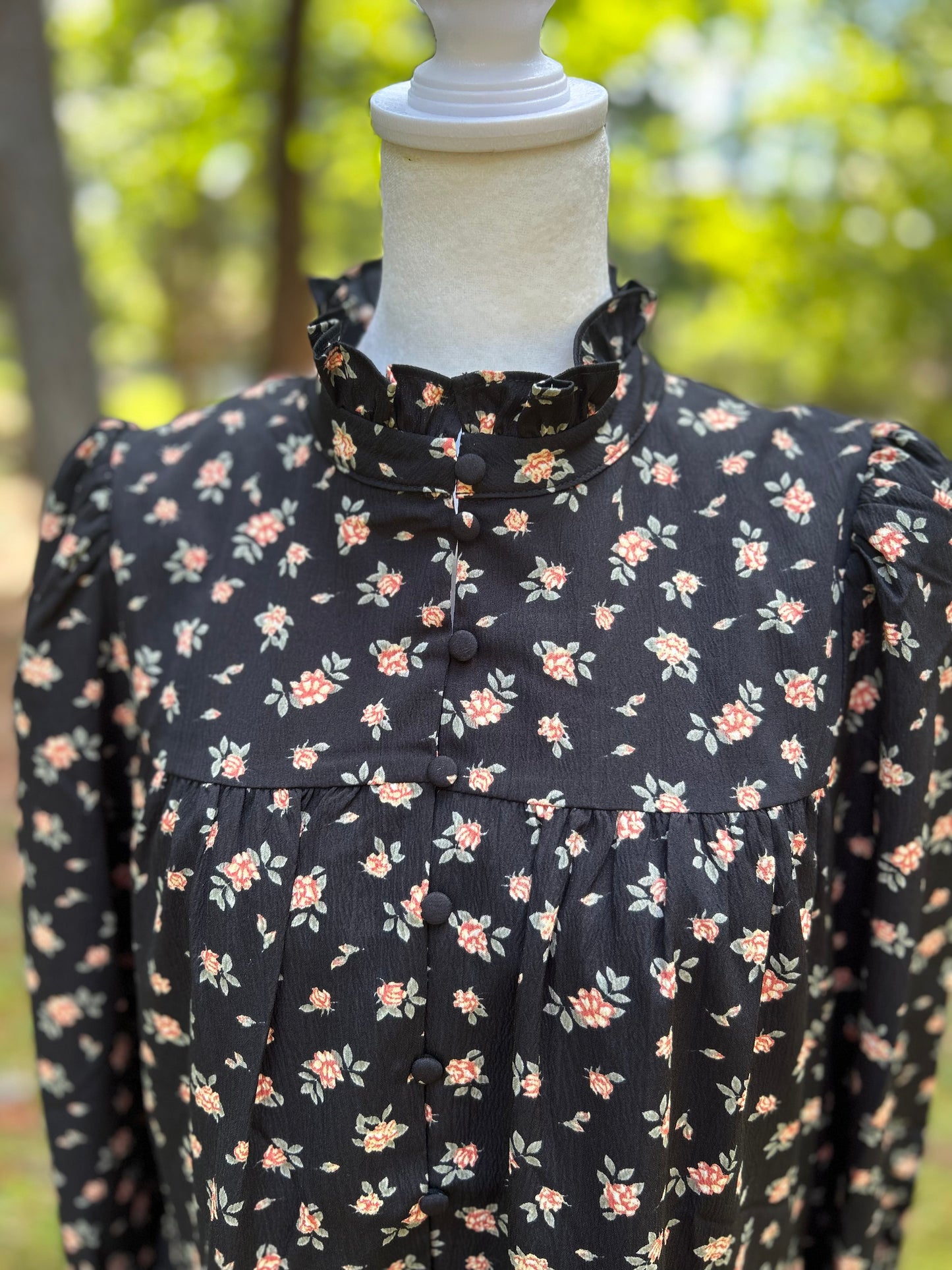 Black floral dress