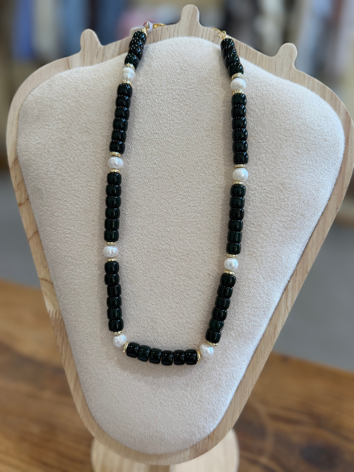 Victory Beaded Pearl Necklace-