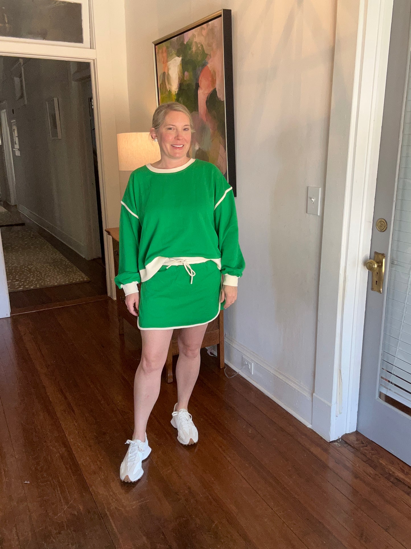Long sleeve knit skort set