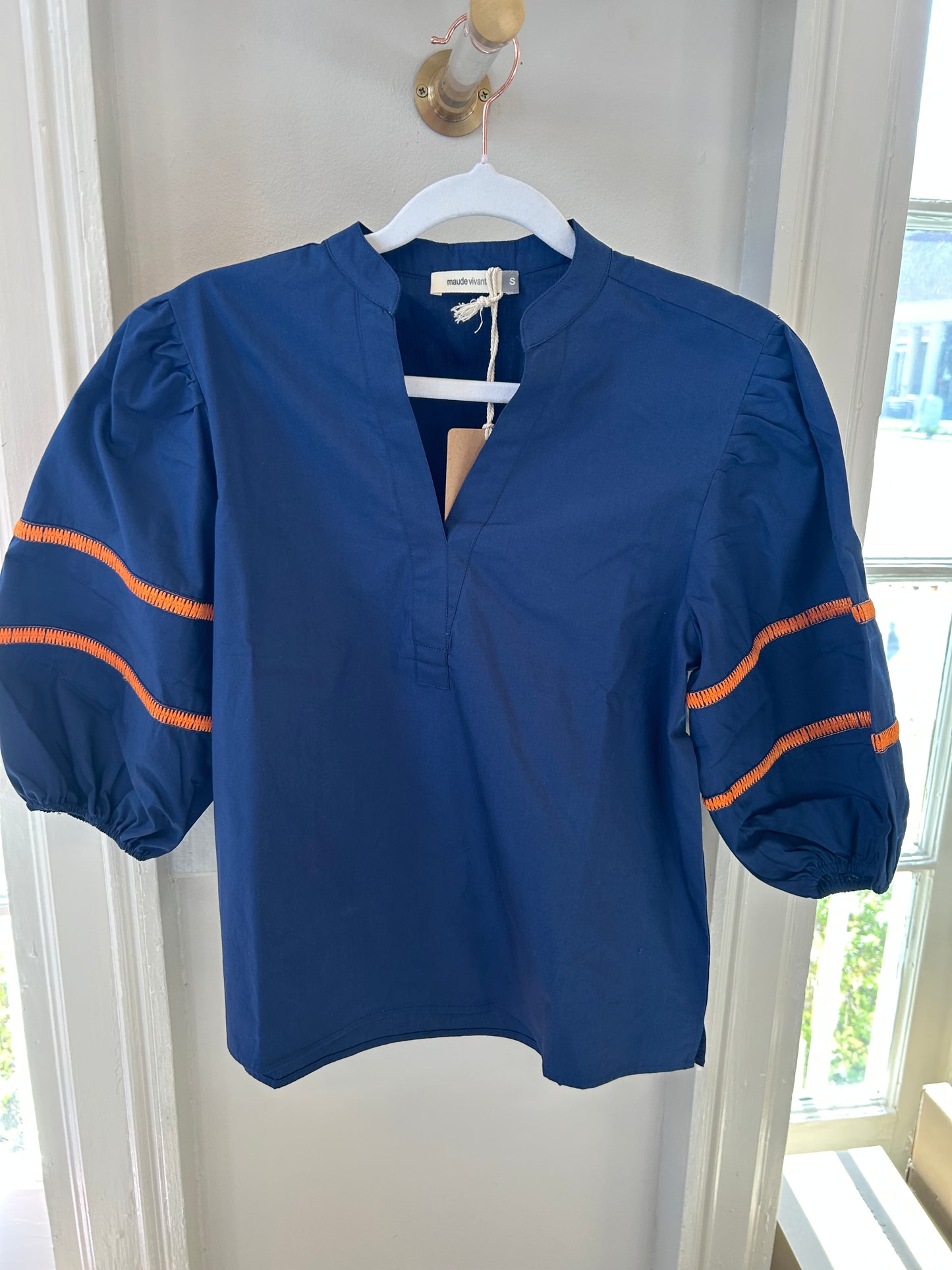 Noah Top - Navy + Orange