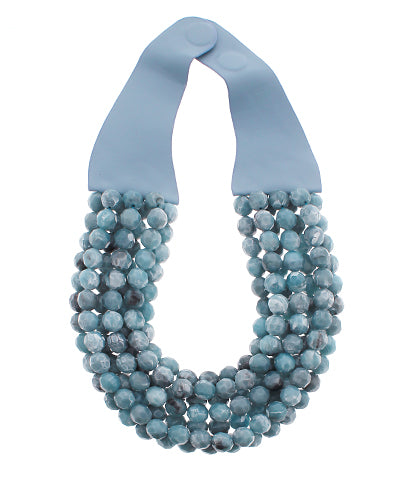 Agate Ball Beaded Necklace