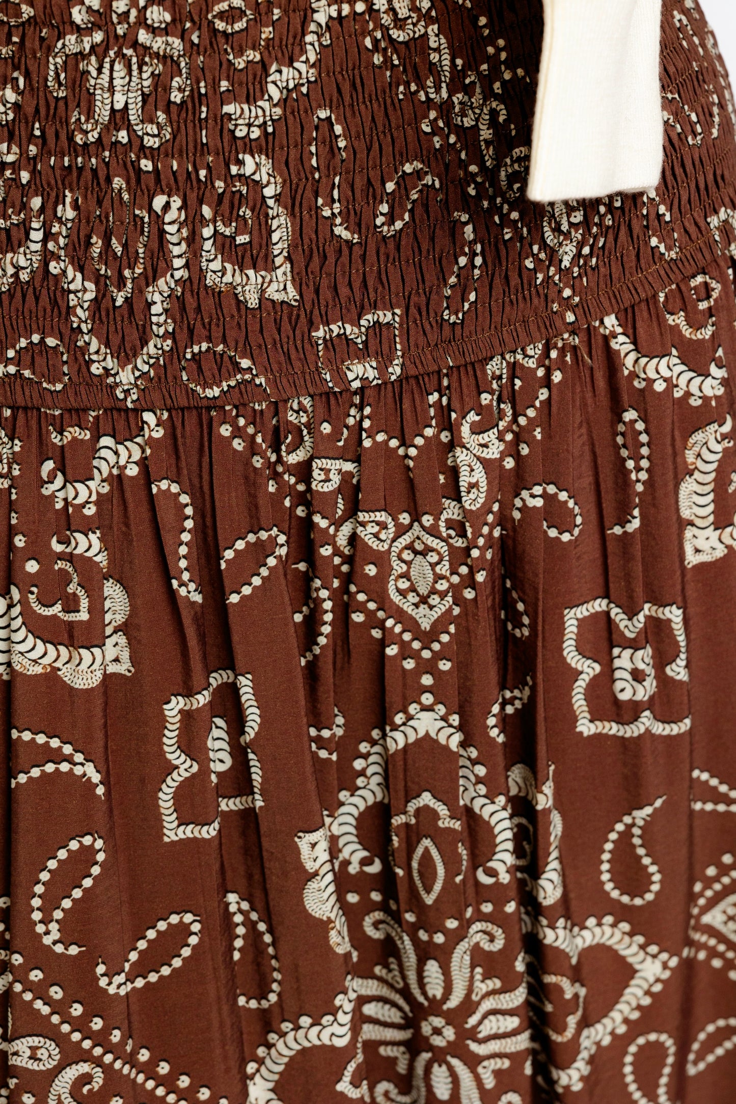 Bandana smock tier maxi skirt