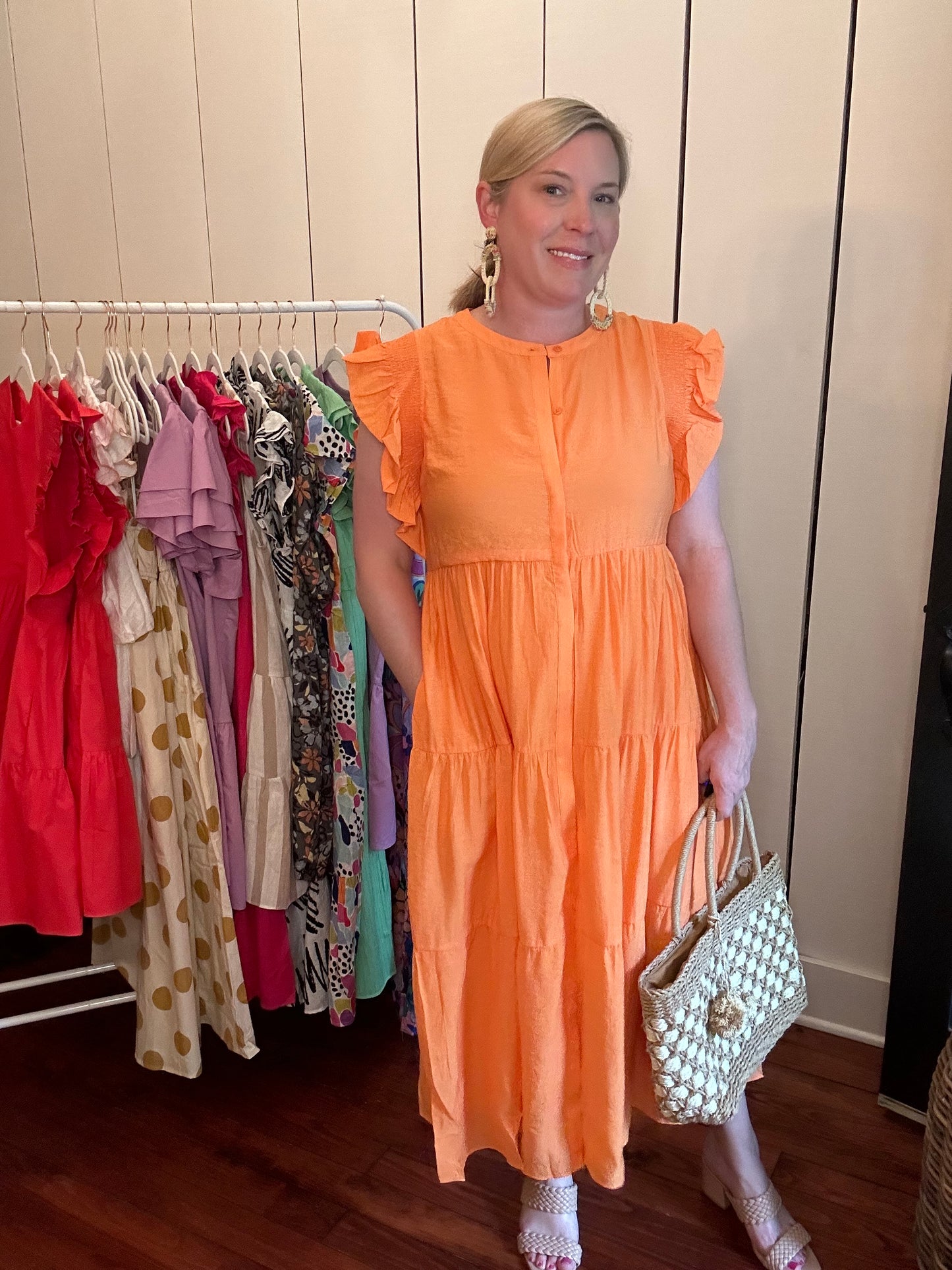 Ruffled Midi Dress