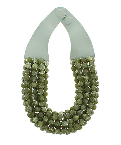 Agate Ball Beaded Necklace