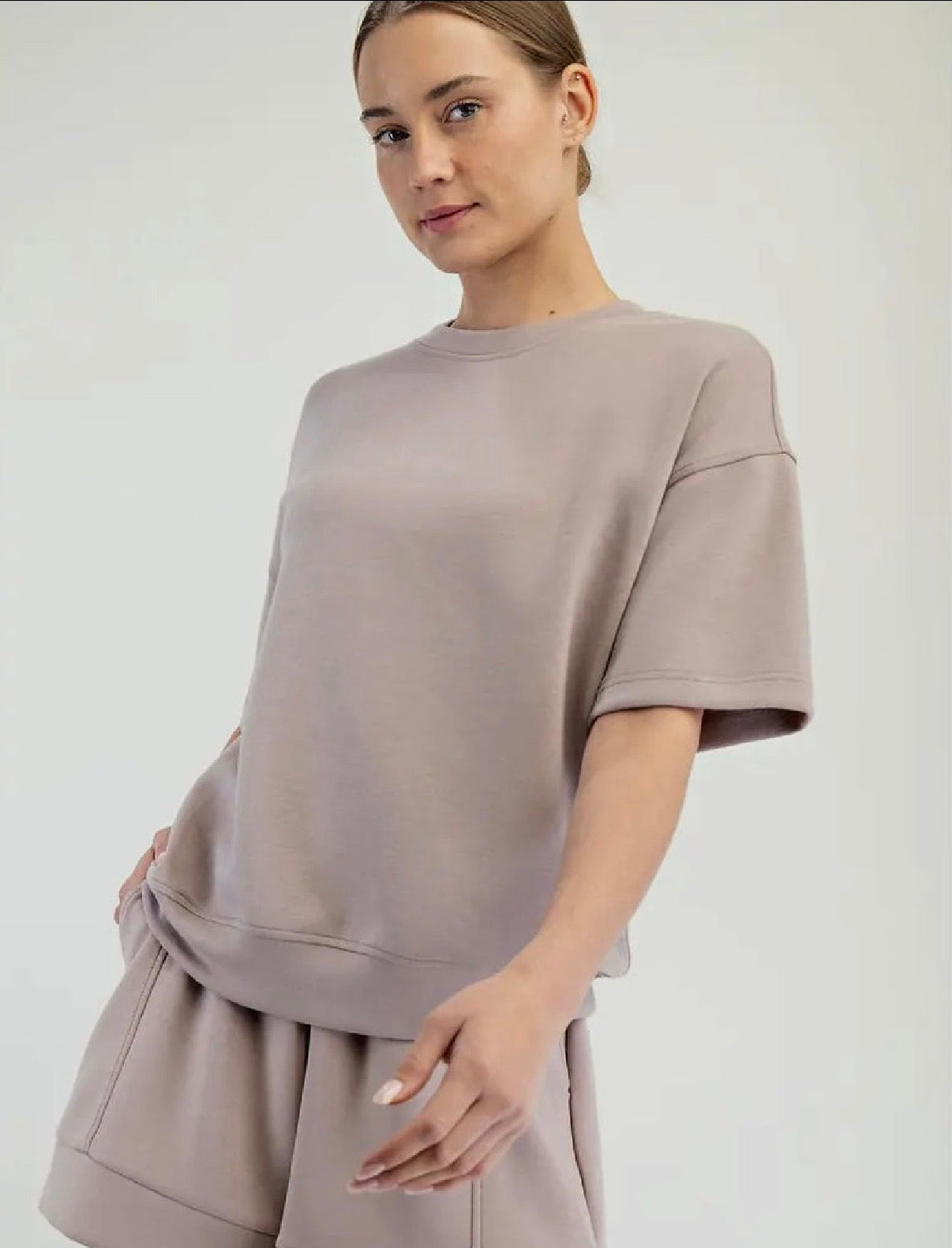 Modal Scuba Basic Short Sleeve Top
