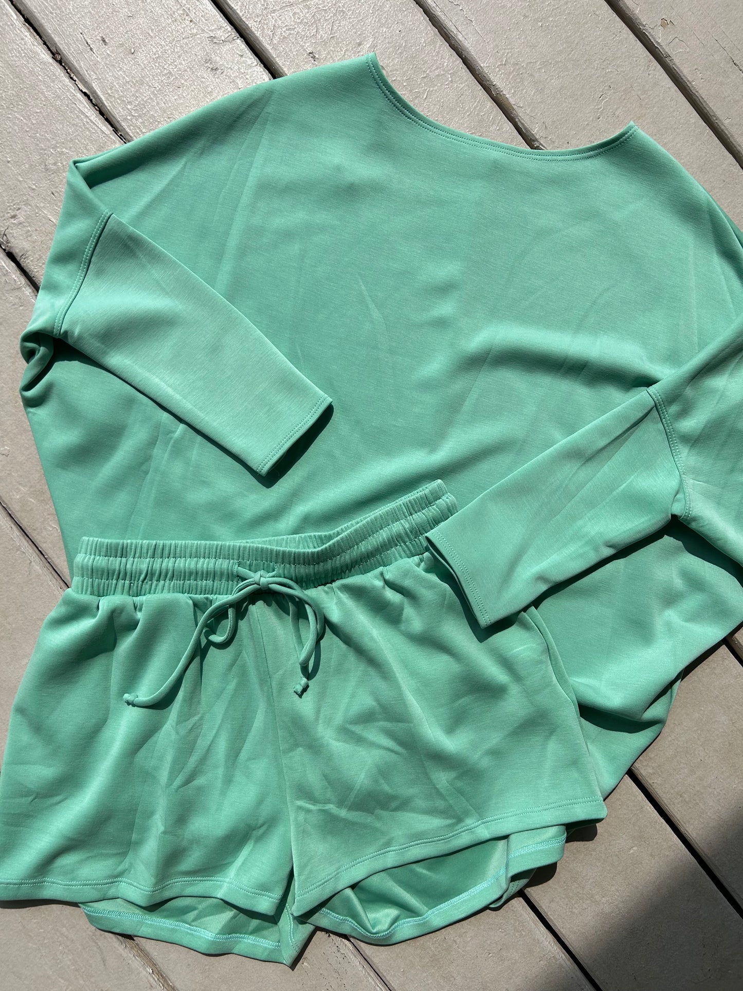 Boatneck Tunic and jogger short set