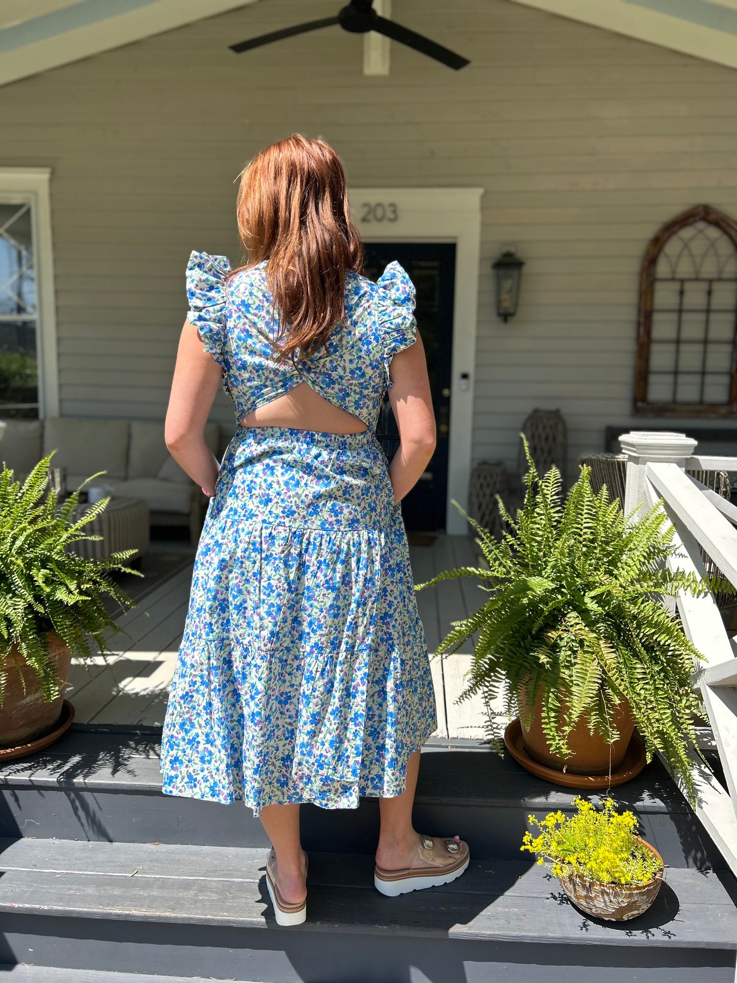 Blue Floral Dress