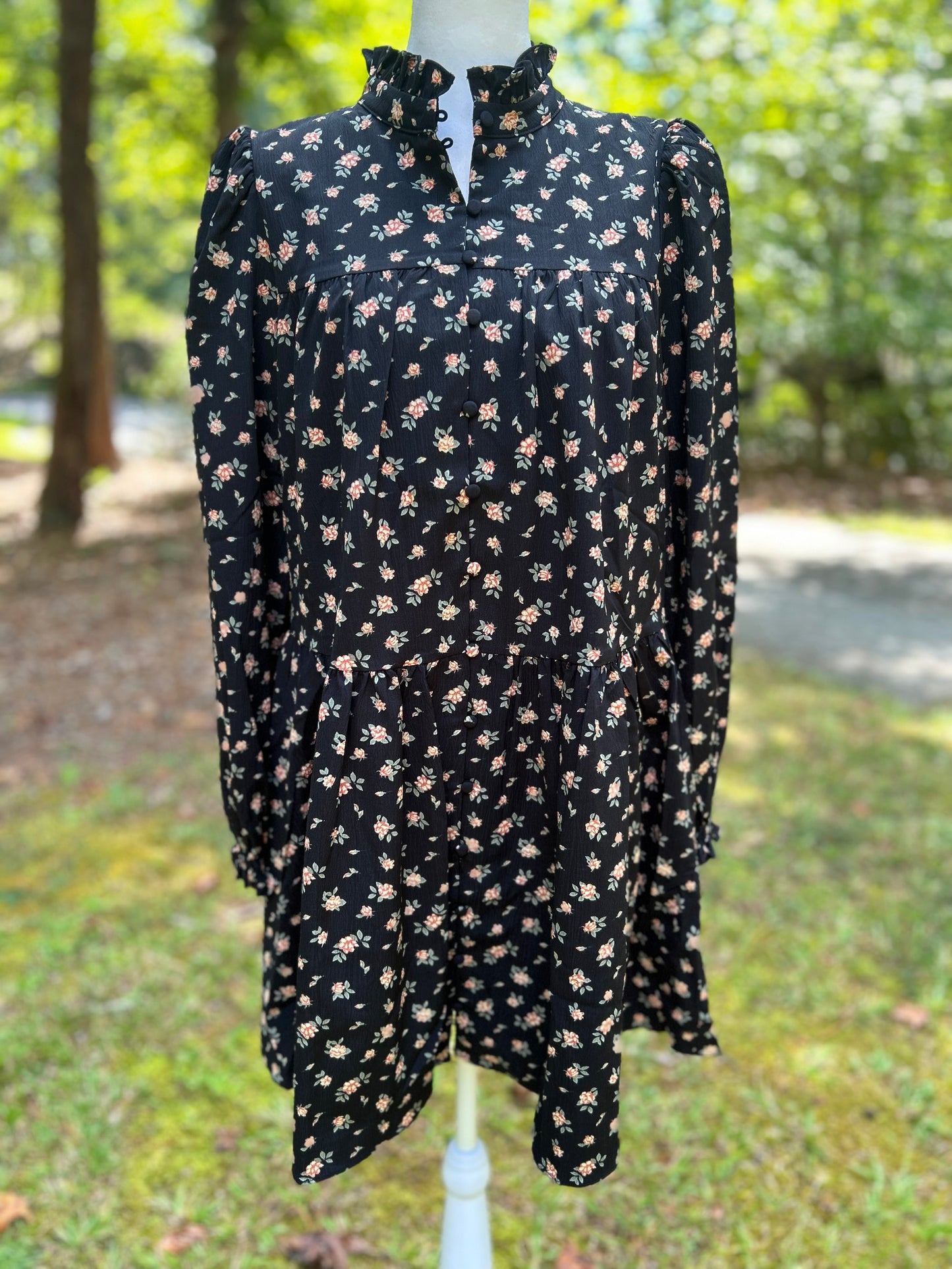 Black floral dress