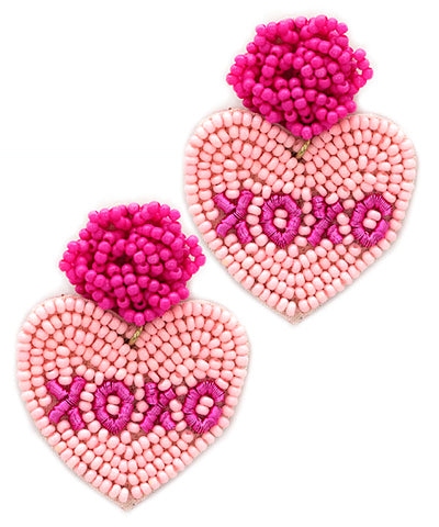 XOXO Heart Earrings