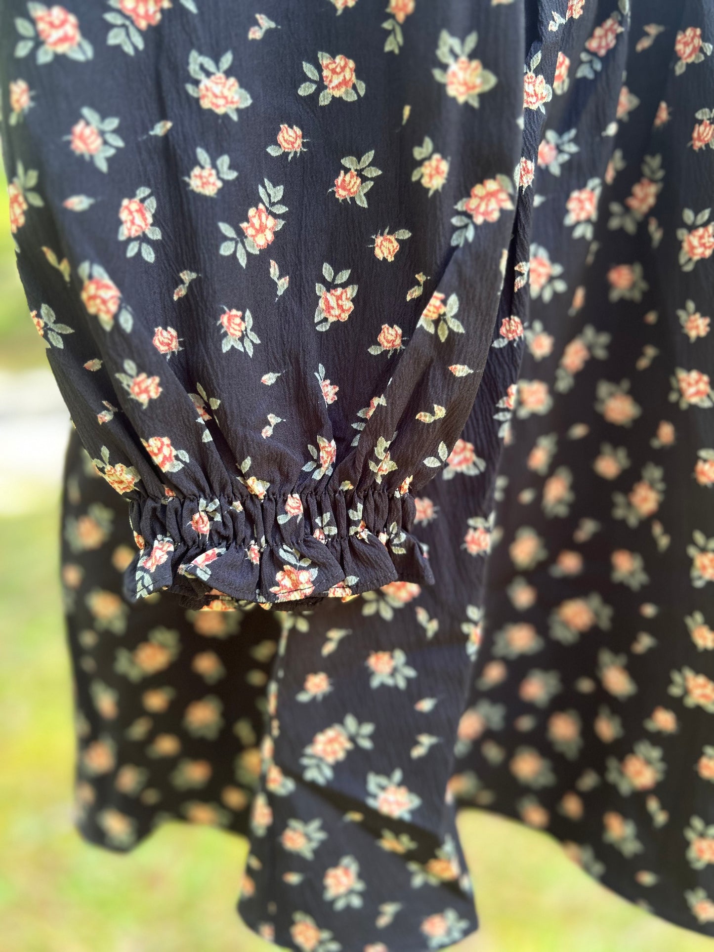 Black floral dress