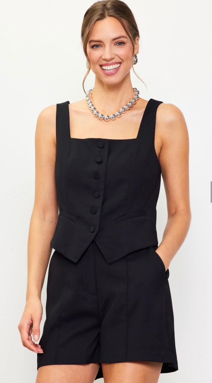 Pintuck Short