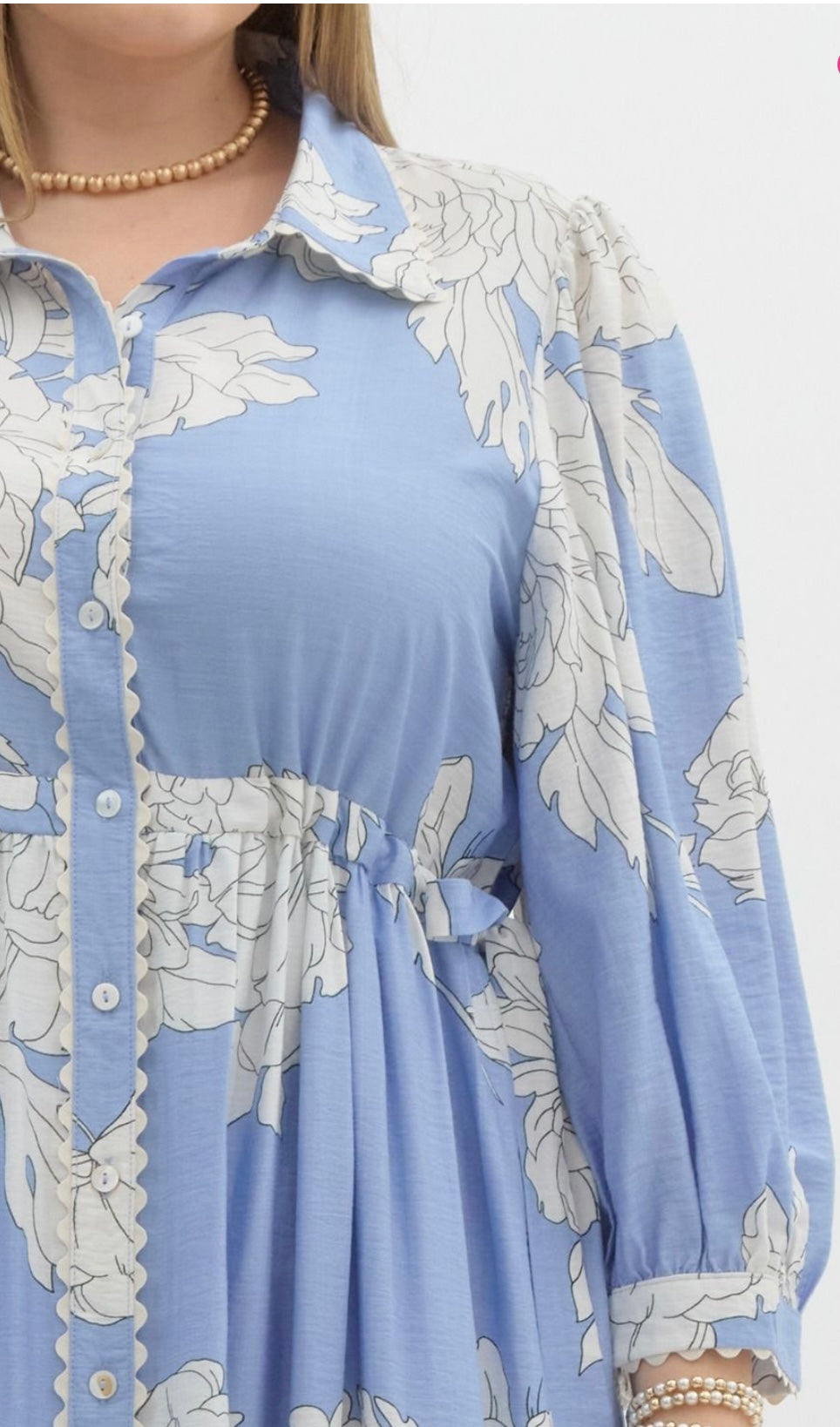 Floral Midi Dress - Plus