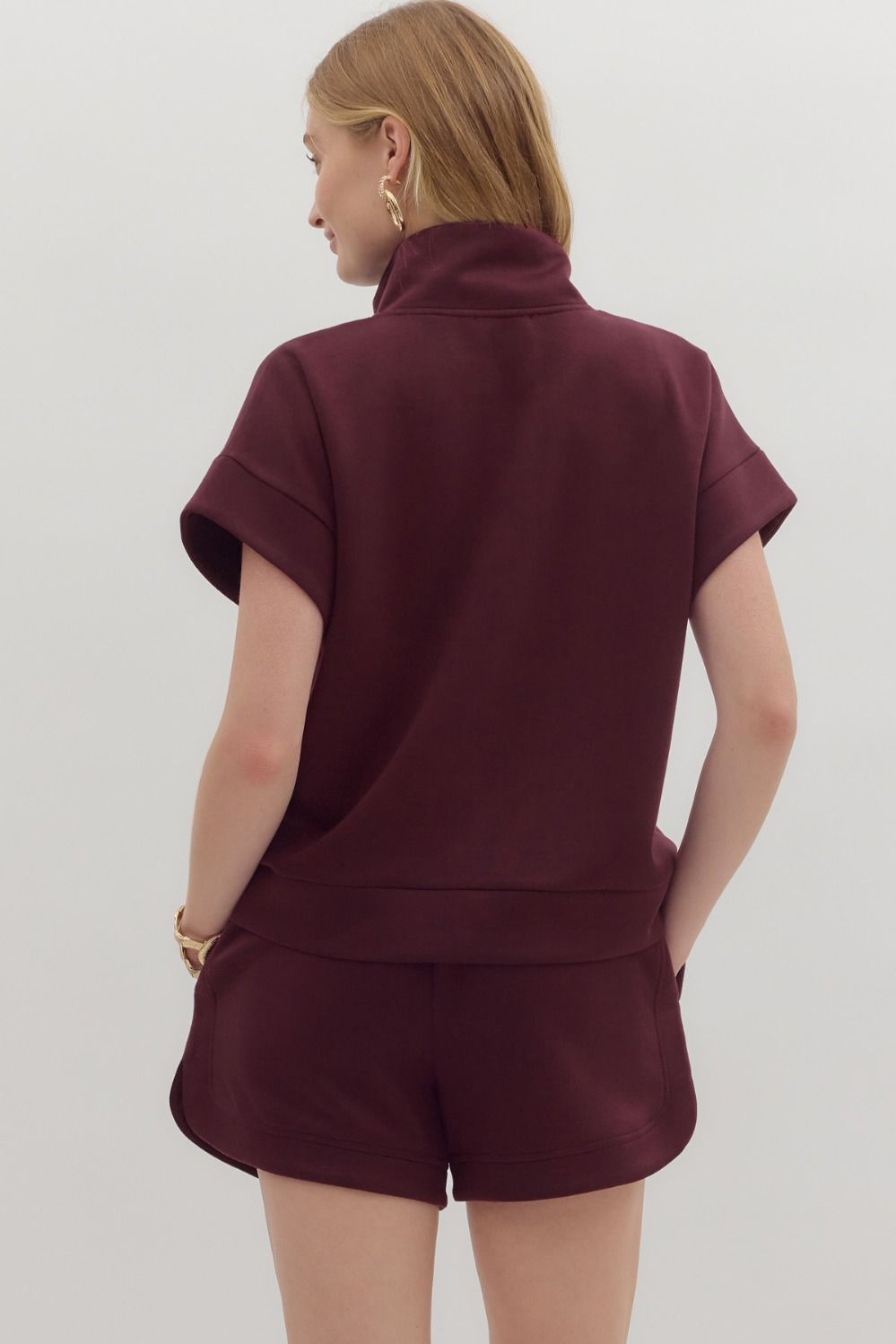 Burgundy Short Set
