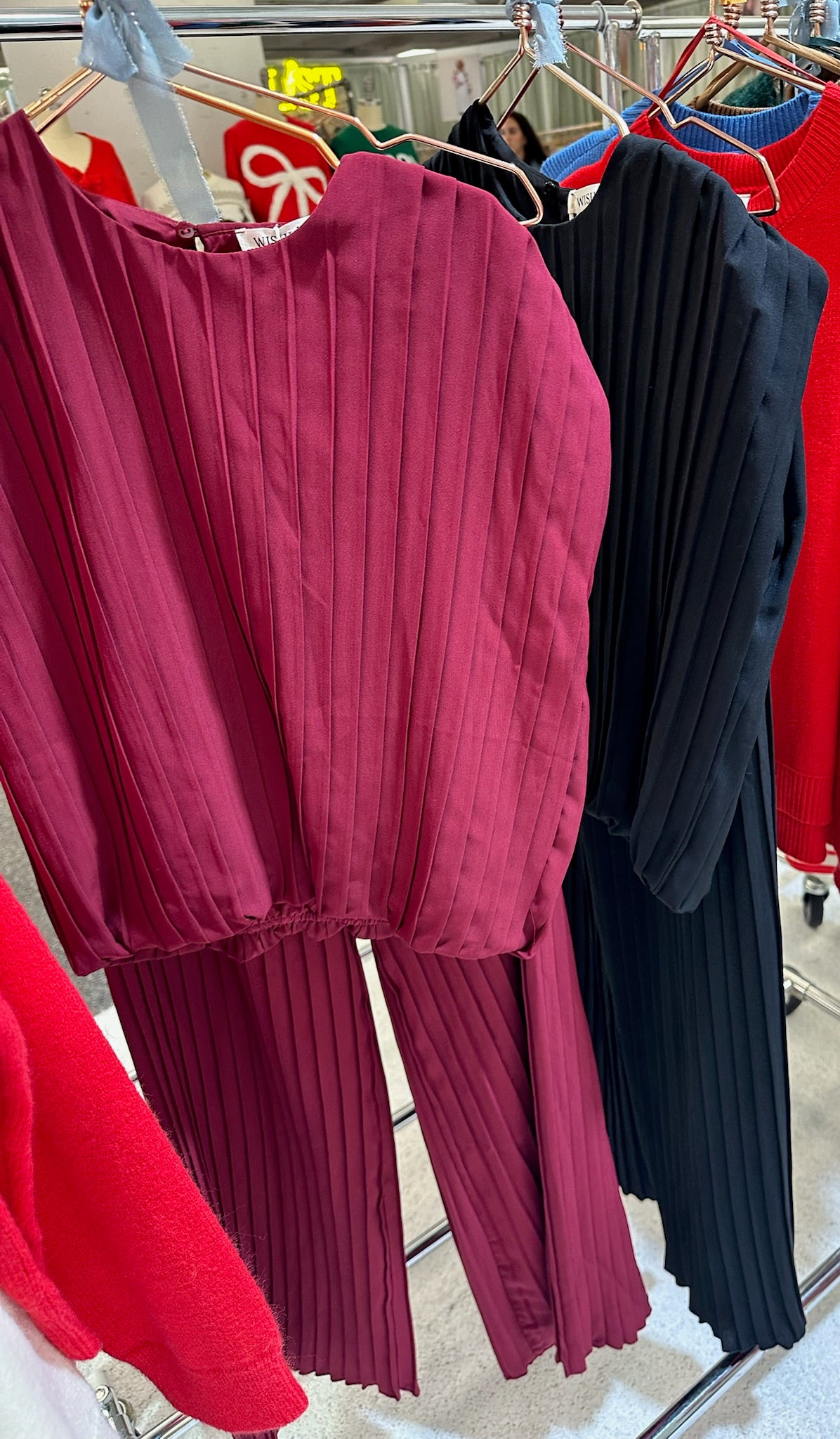 Pleated Top and Pants Set