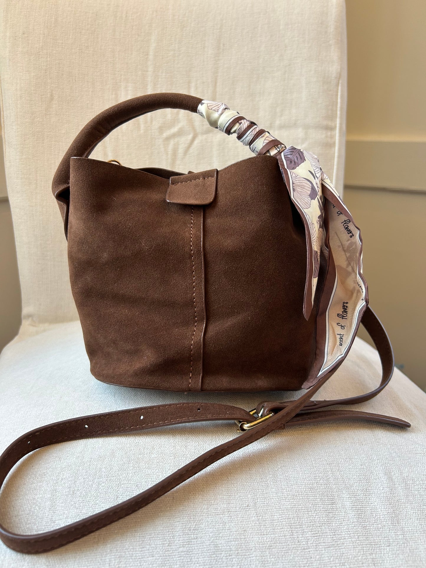 Mini Suede Bucket Bag