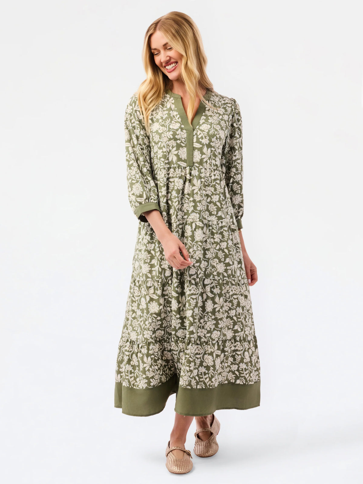 Cameron Dress | Painted Trillium Olive