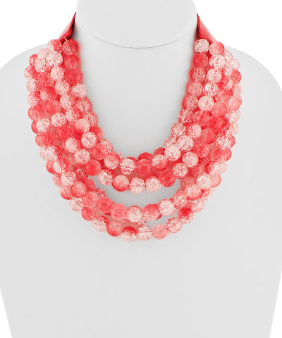 Agate Ball Beaded Necklace