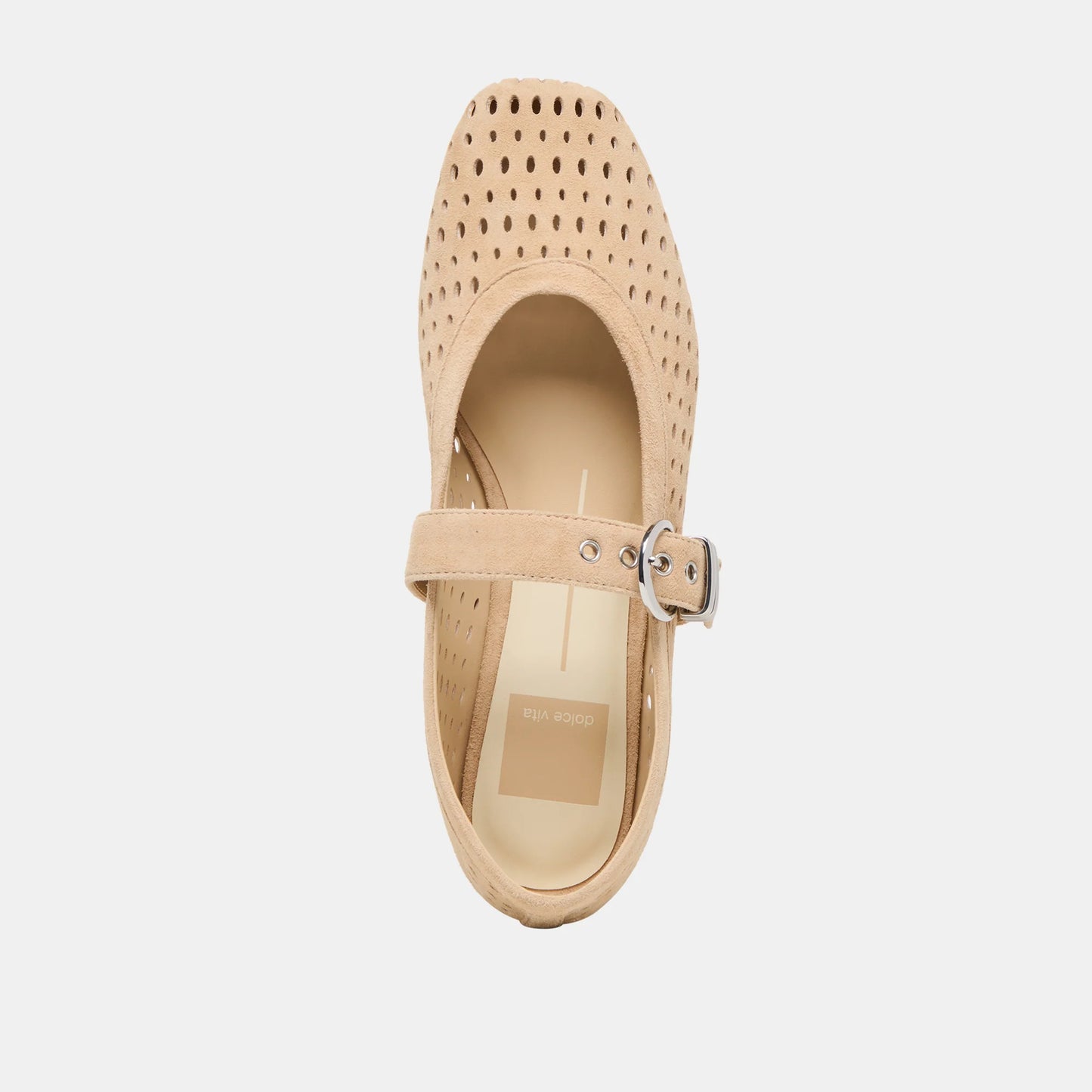 Mikel Ballet Flats Perforated Suede