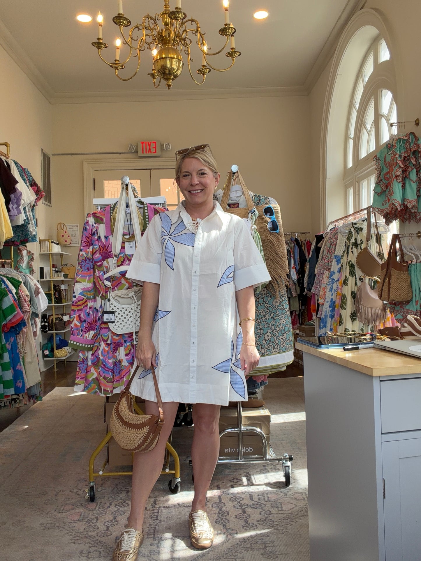 Floral Appliqué Dress
