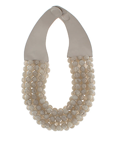 Agate Ball Beaded Necklace