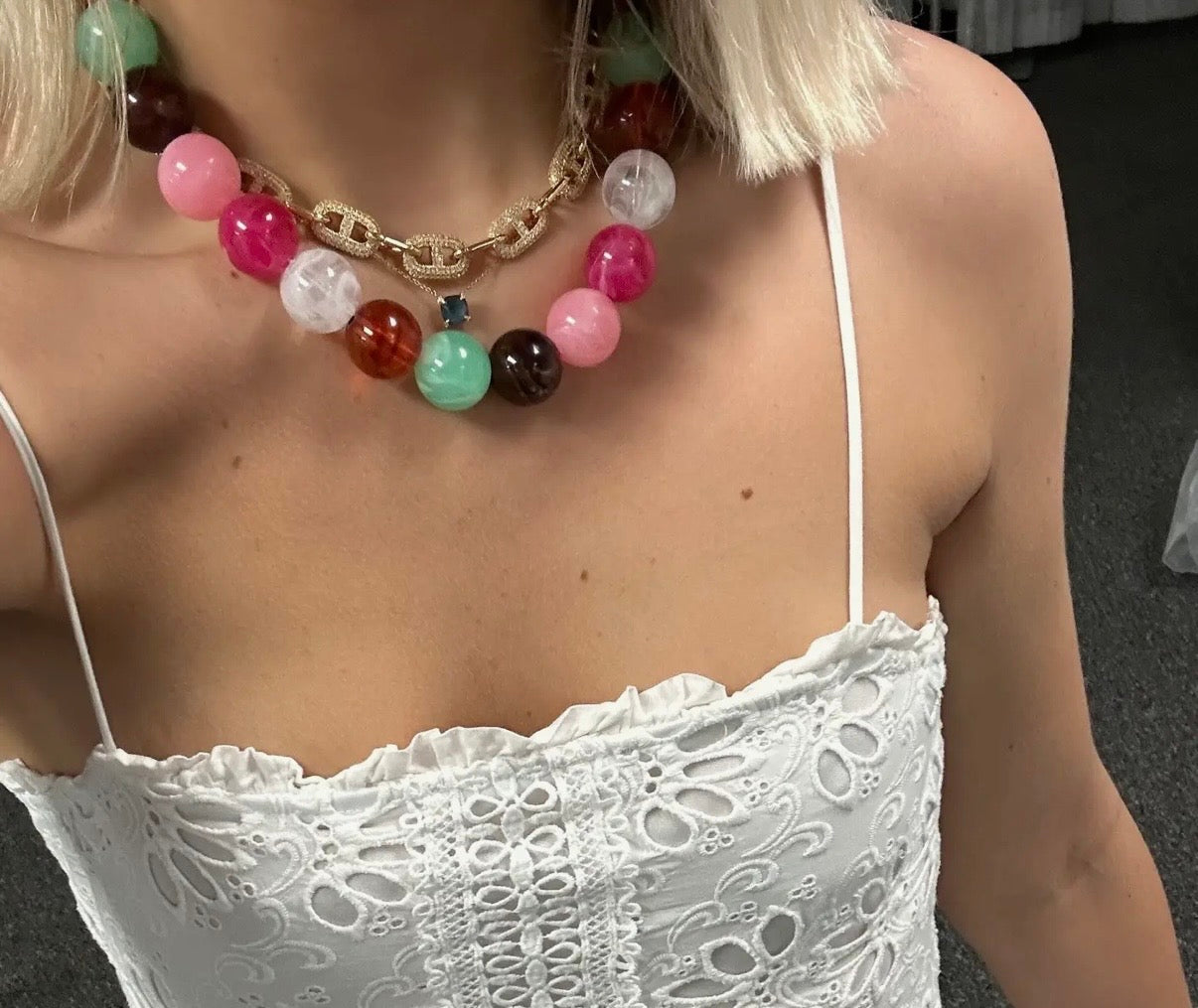 Celia Chunky Beaded Necklace