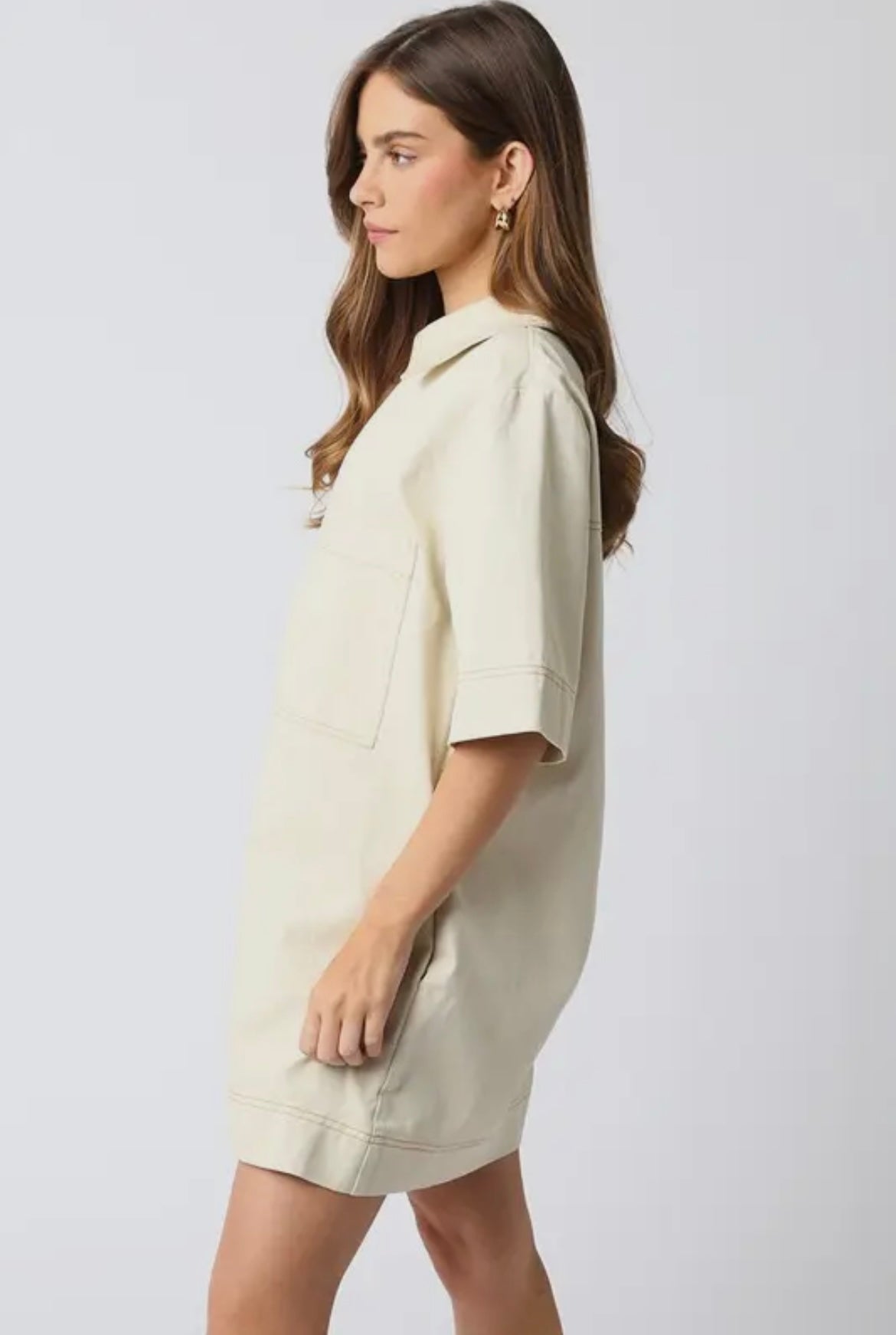 Natural Patch Pocket Dress