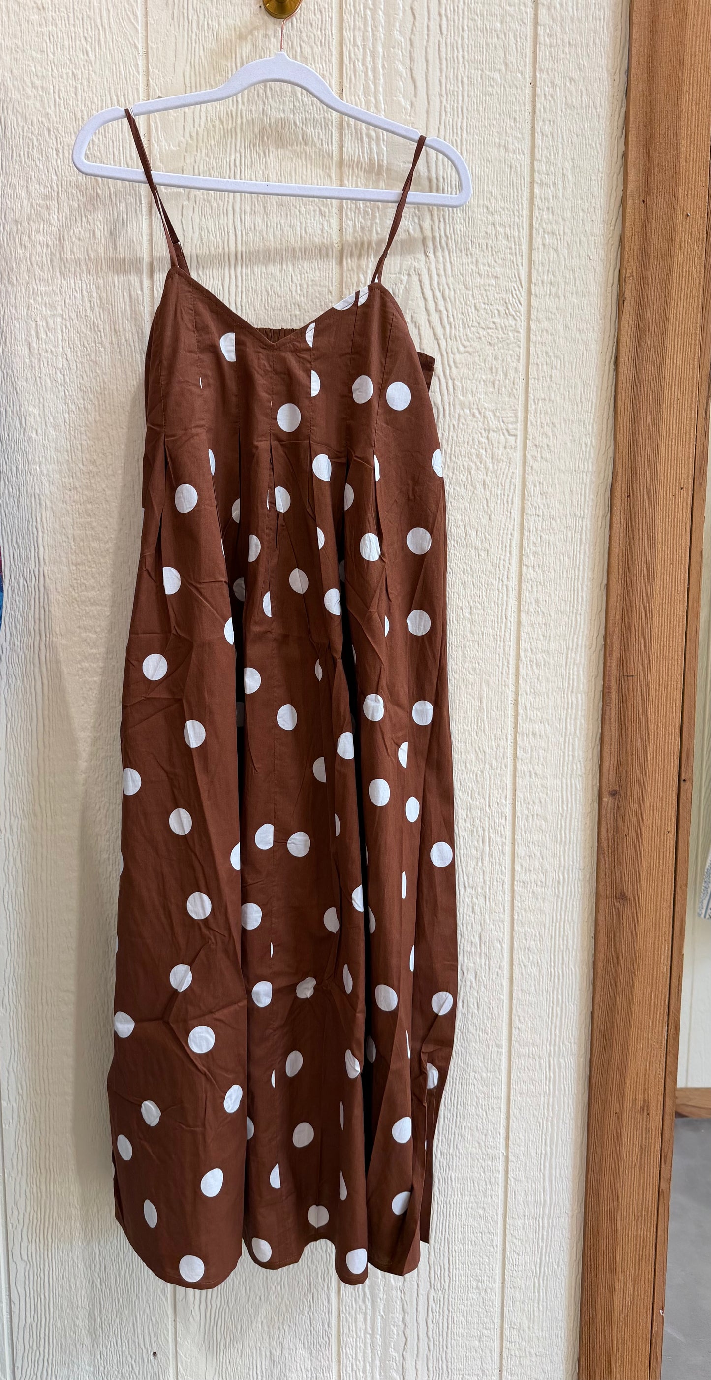 Thin Strap Polka Dot Dress