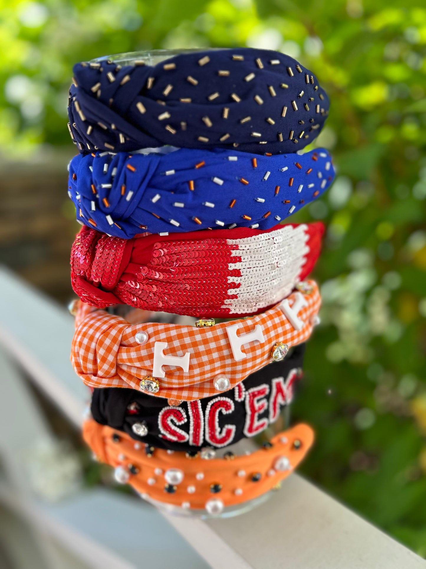 Gameday headbands in assorted team colors