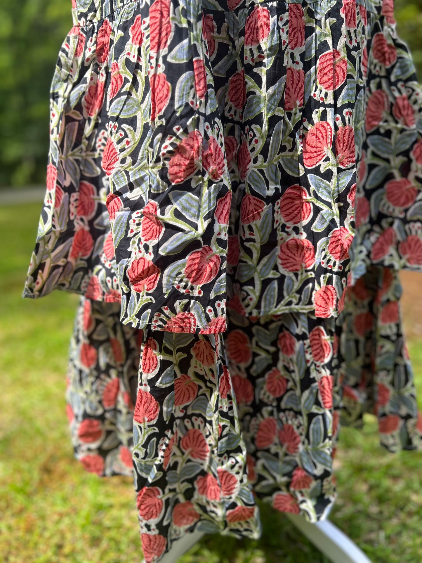 Floral Print Flutter Sleeve