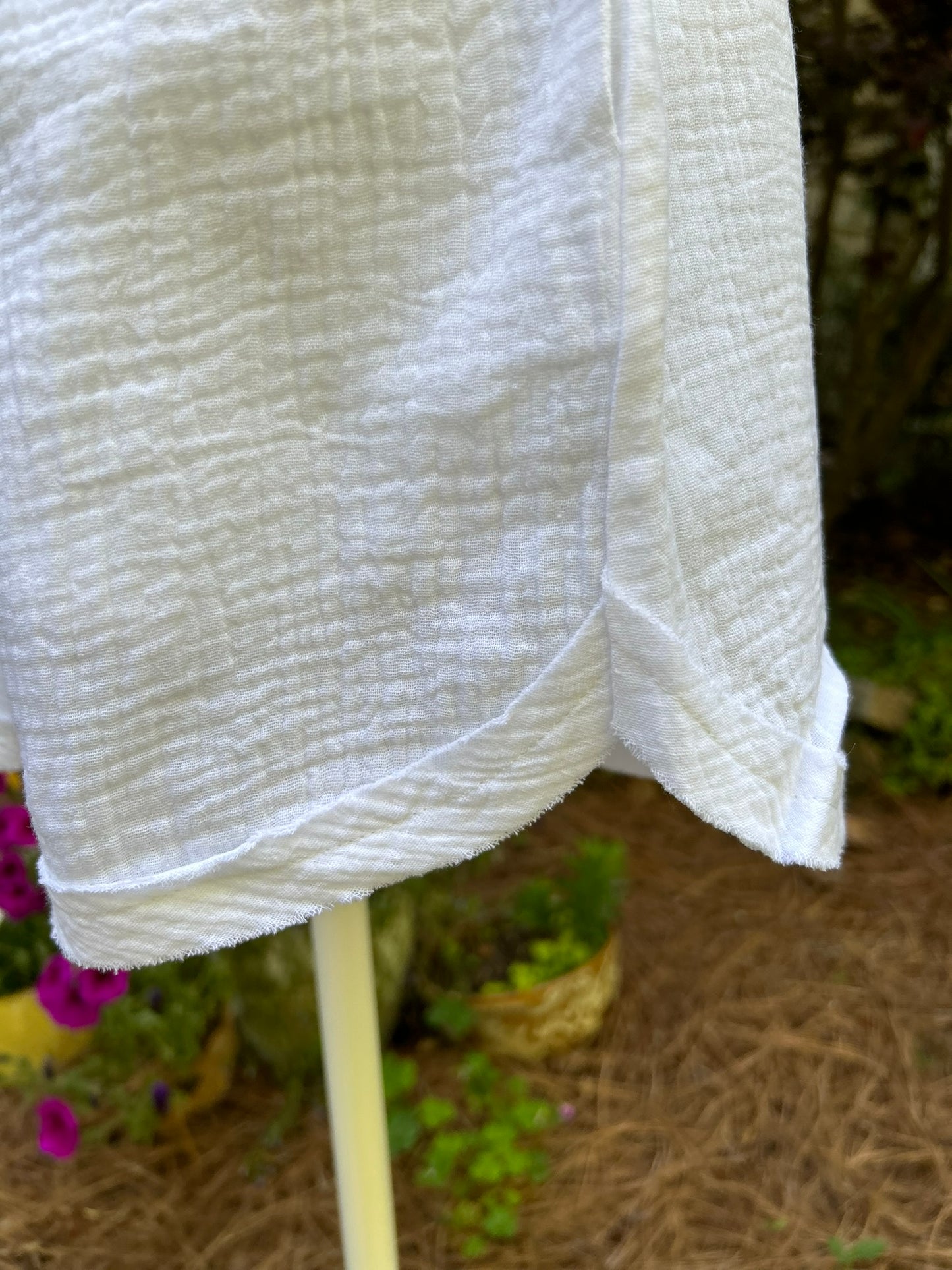 Gauze Raw Edge Shorts