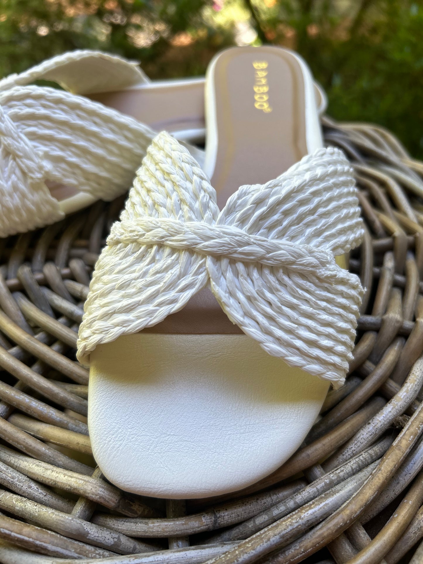 White woven Sandals