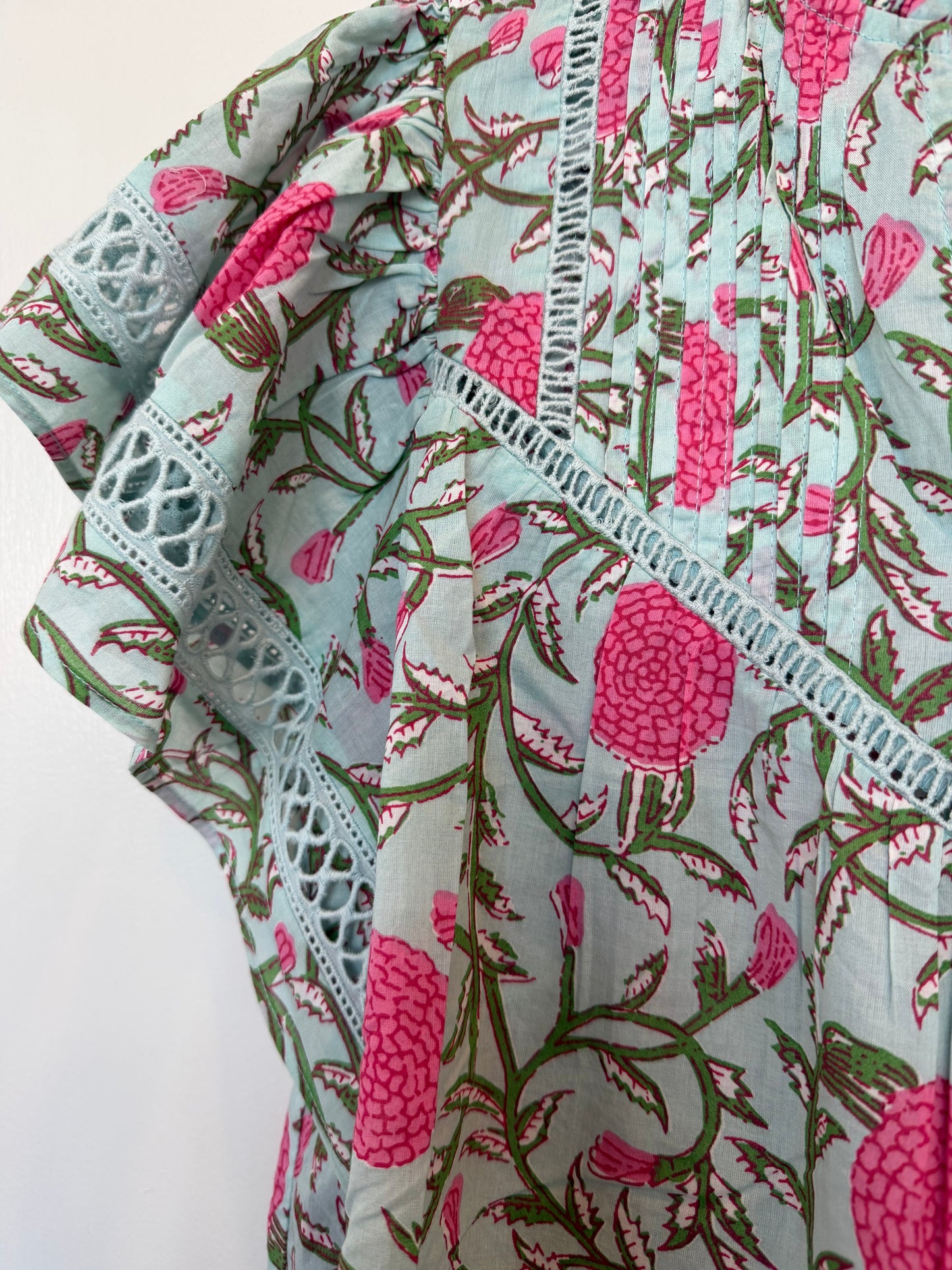 Floral Flutter Sleeve Top