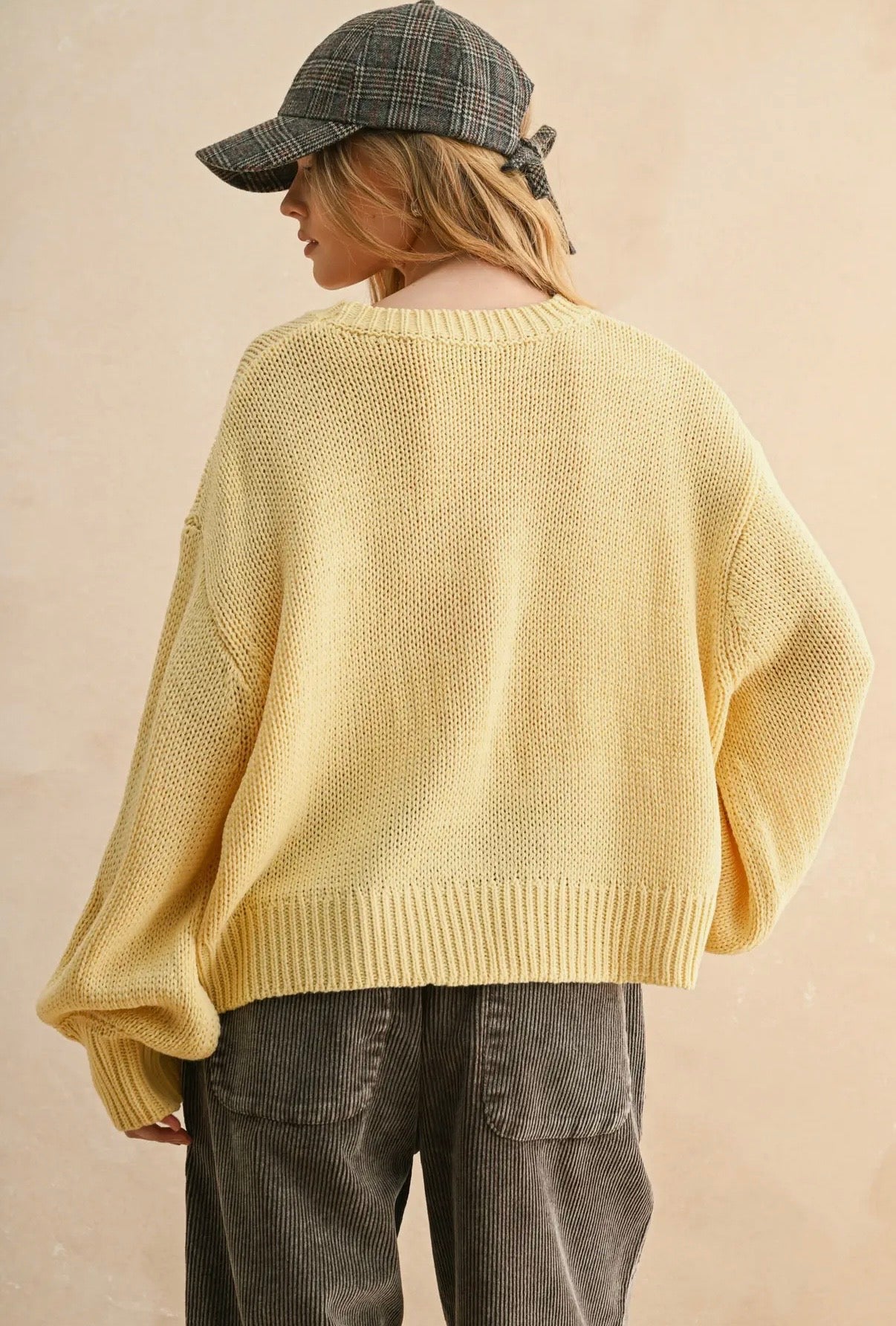 Balloon Sleeve Sweater Top