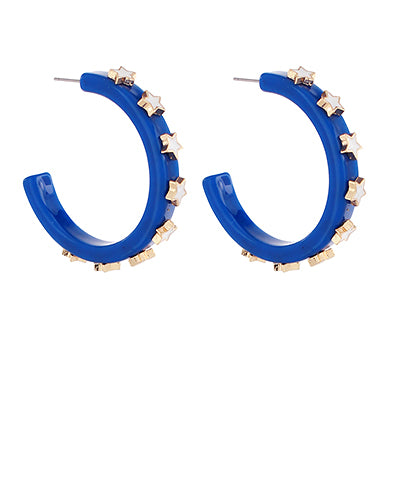 Royal blue hoops with white stars