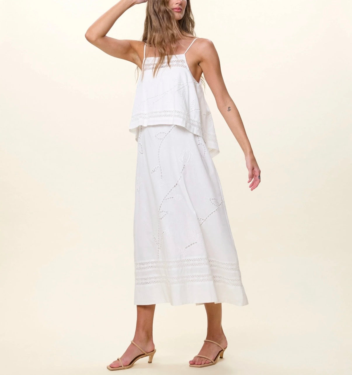 WINSLOW MIDI DRESS | IVORY